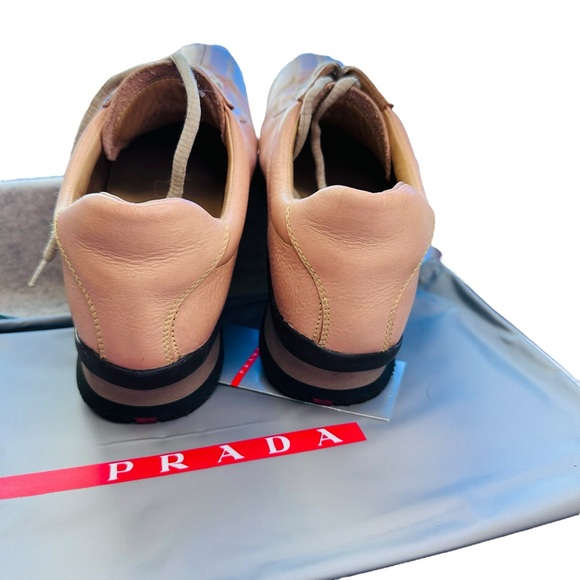 Prada - CALZATURE DONNA Leather sneakers, Ecru:color, Men size39, IOB, w/dustbag - Picture 3 of 16